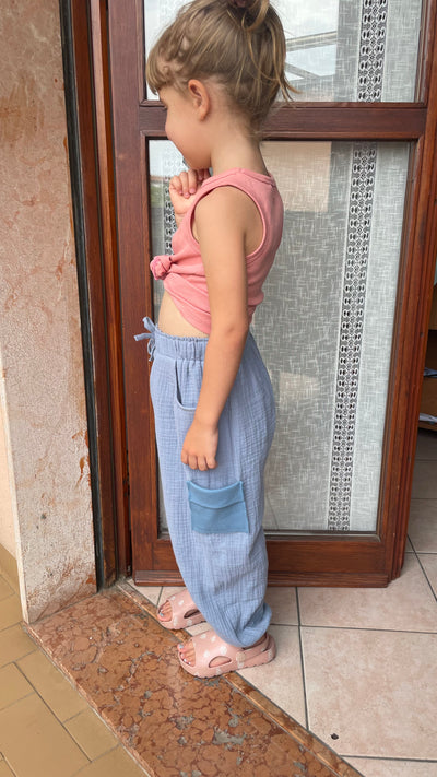 Relaxed unisex muslin trousers