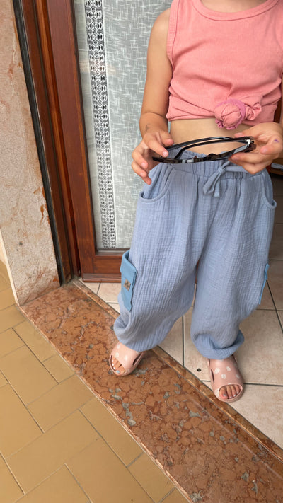 Relaxed unisex muslin trousers