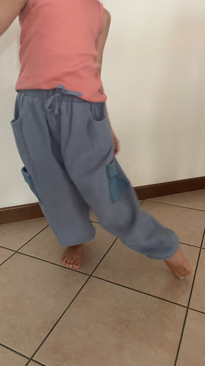 Relaxed unisex muslin trousers