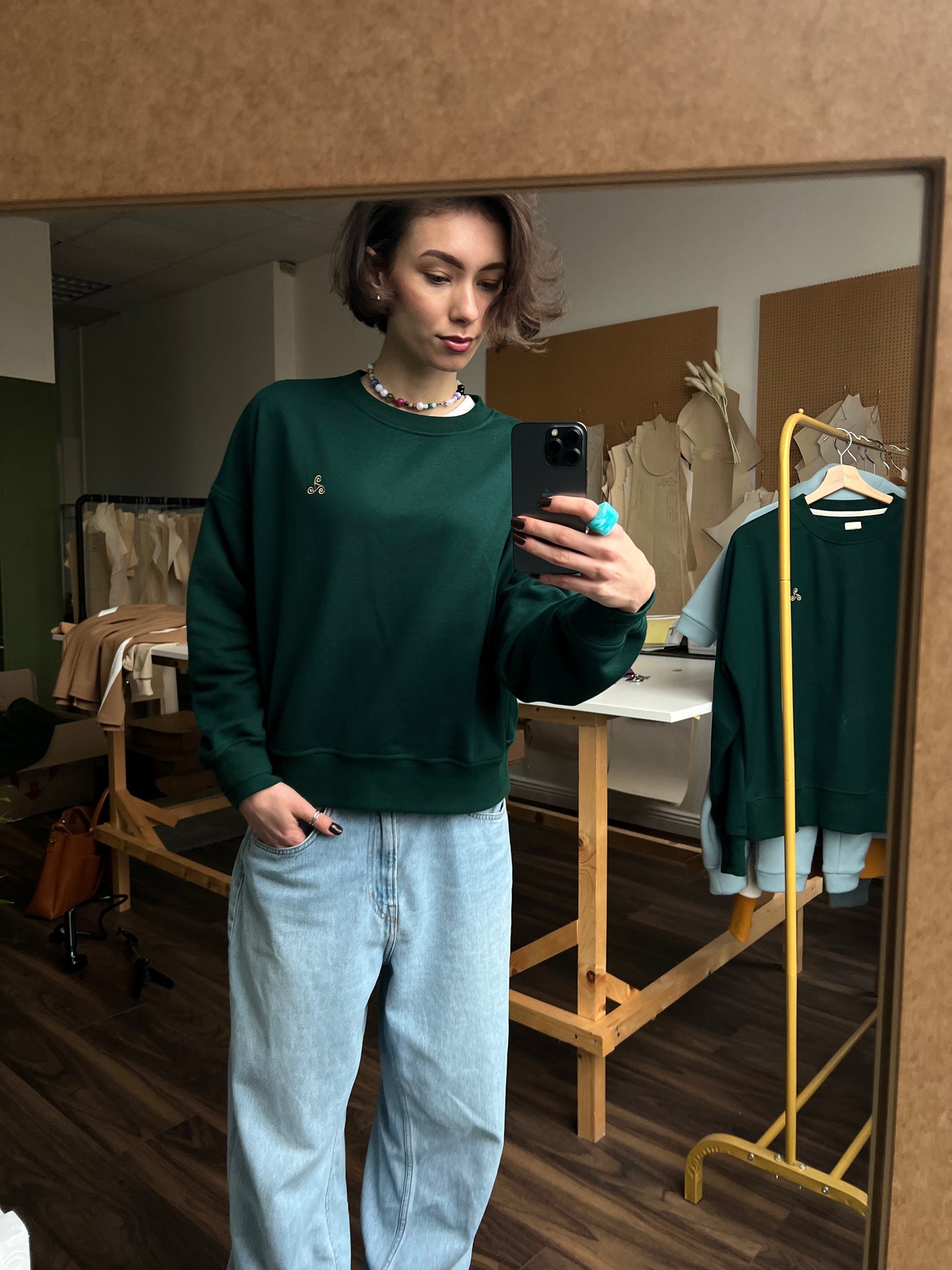 Irish Forest crew neck terry