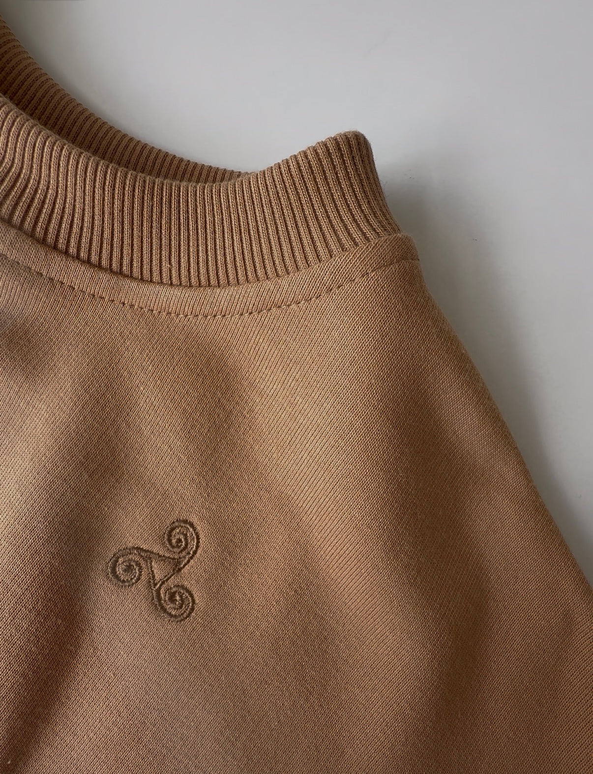 Classy crew neck organic terry top in 5 colors
