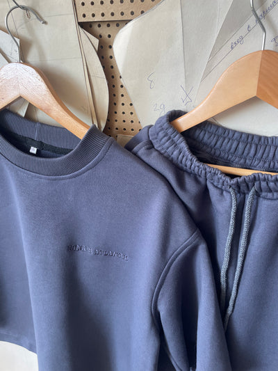 Charcoal shorts, top or set