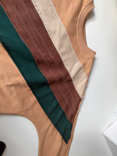 Zero waste crew neck - designer color block