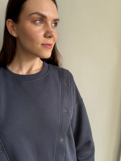 Nursing top / zip or buttons - made by moms