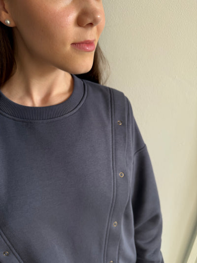 Nursing top / zip or buttons - made by moms