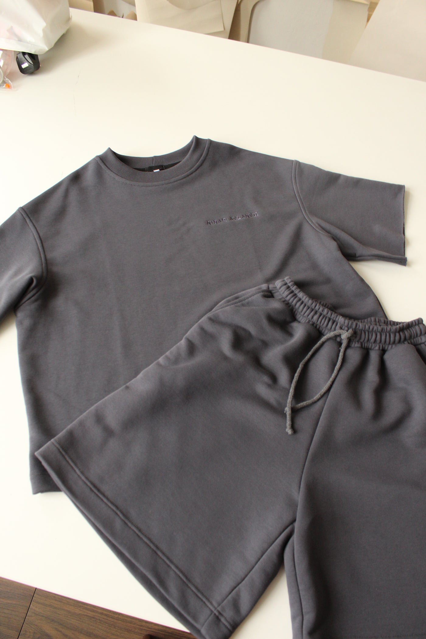 Charcoal shorts, top or set