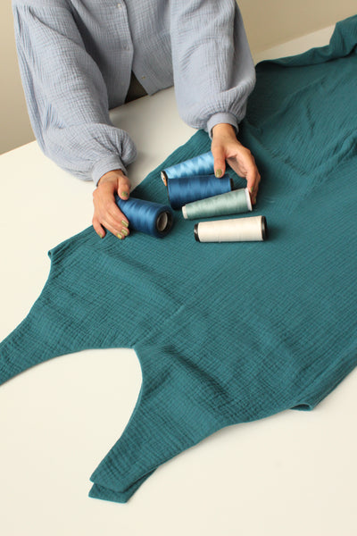 Relaxed fit muslin overall