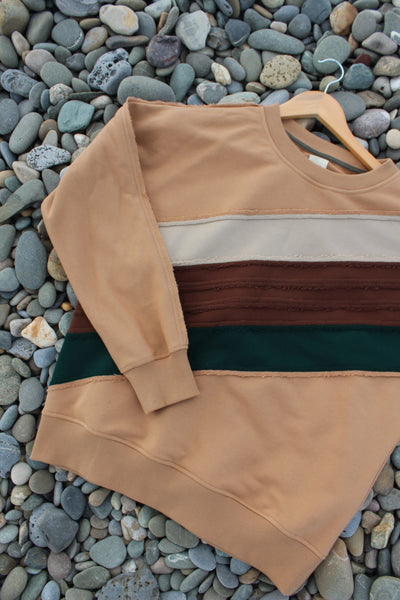 Zero waste crew neck - designer color block