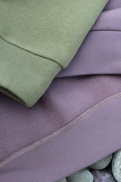 Warm color block. Lavender by the sea