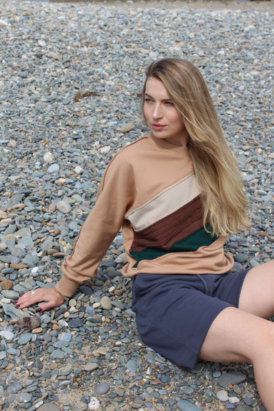 Zero waste crew neck - designer color block