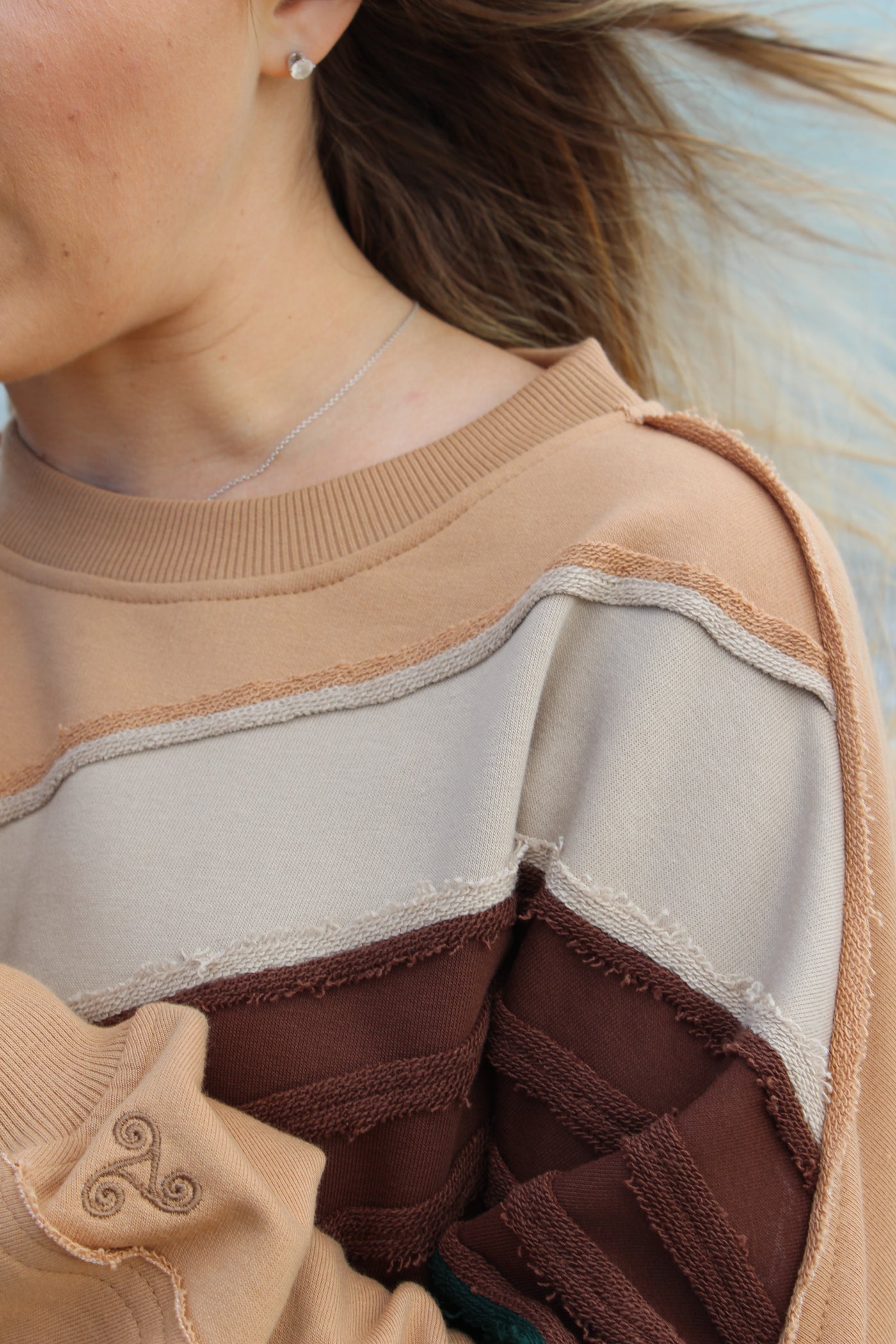 Zero waste crew neck - designer color block