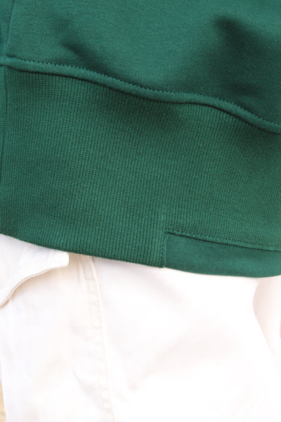 Rain Forest green crew neck terry