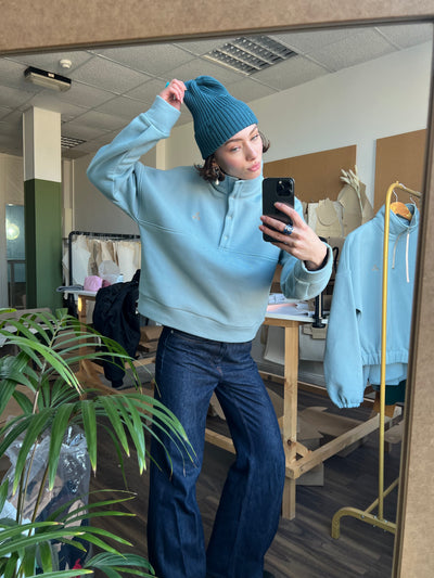 The Tailor's Crop Half-Zip/ See colors