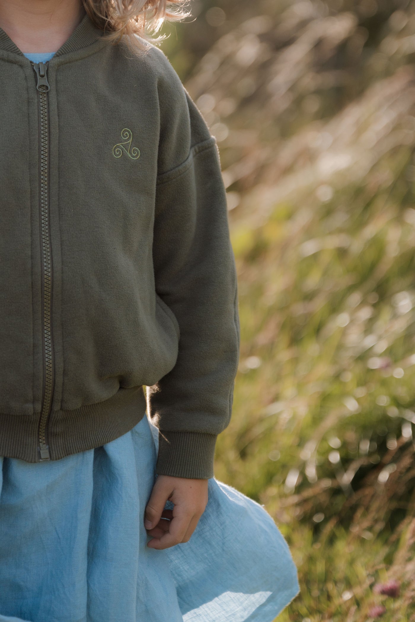 Zipped jacket with Éire embroidery