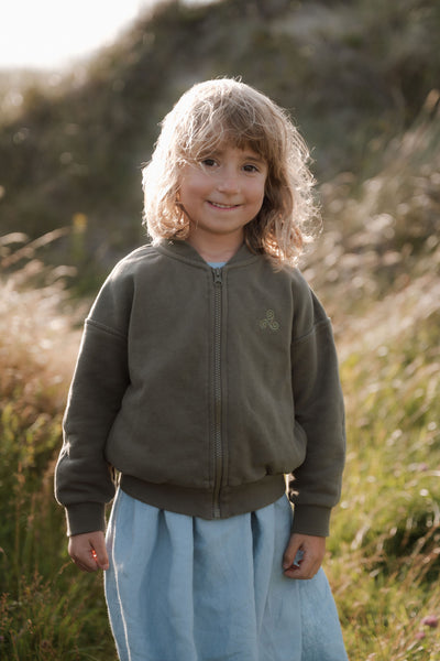 Zipped jacket with Éire embroidery