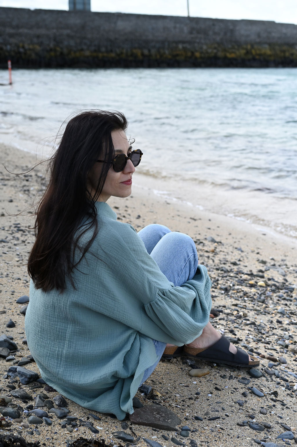 The Artisan Bell-Sleeve Top / Fern mint [Pre-order] – Nina