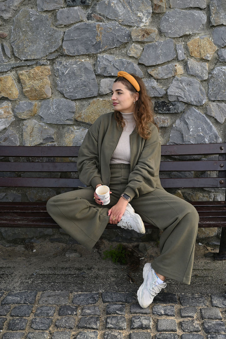 Crafted zipped jacket with Éire embroidery – Nina'sAtlantic.Studio