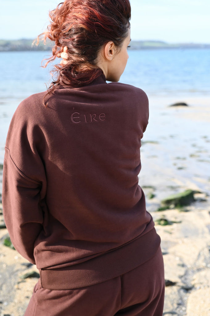 Crafted zipped jacket with Éire embroidery – Nina'sAtlantic.Studio