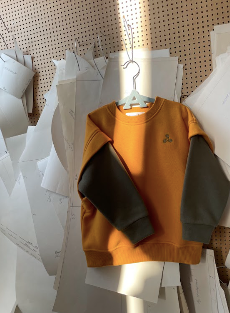 Organic 'Double layer' top. Zero waste project.
